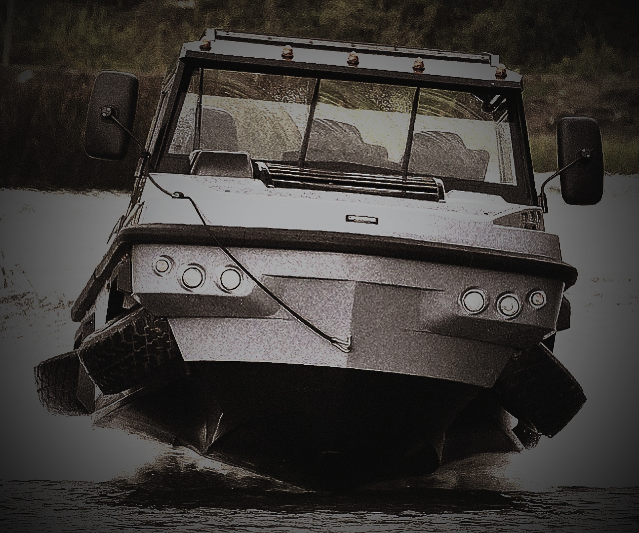 Photograph of an amphibious Conwagon.